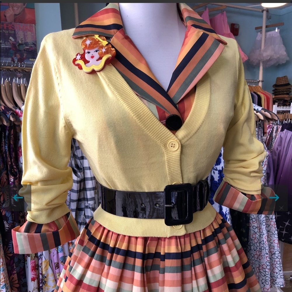 ❌SOLD❌Tatyana Spice Retro Circle Dress - Picture 2 of 5